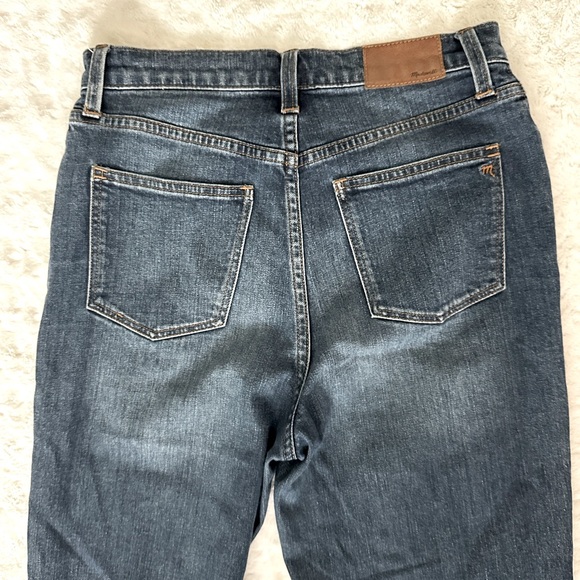 MADEWELL High Rise Straight Frayed Ankle Jean - Picture 3 of 10